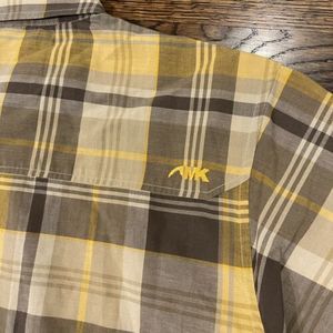 Mountain Khakis Yellow Plaid Shirt Sleeve‎ Button Shirt Mens Medium